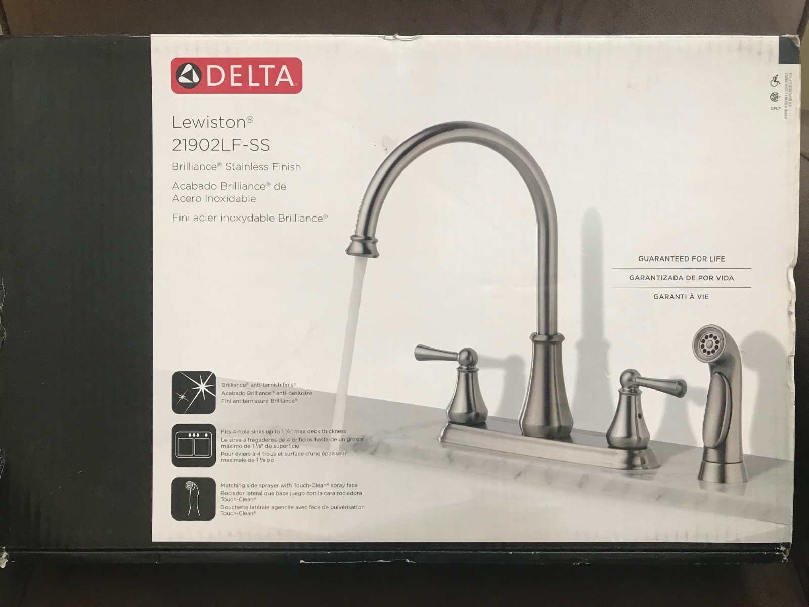 Delta Lewiston 21902LFSS Brilliance Stainless Finish Kitchen Faucet