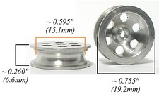 TRADESHIP 1/24 1/32 Slot Car ALUMINUM FRONT WHEEL 5/40 Thread .26x.755" 6.6x19mm