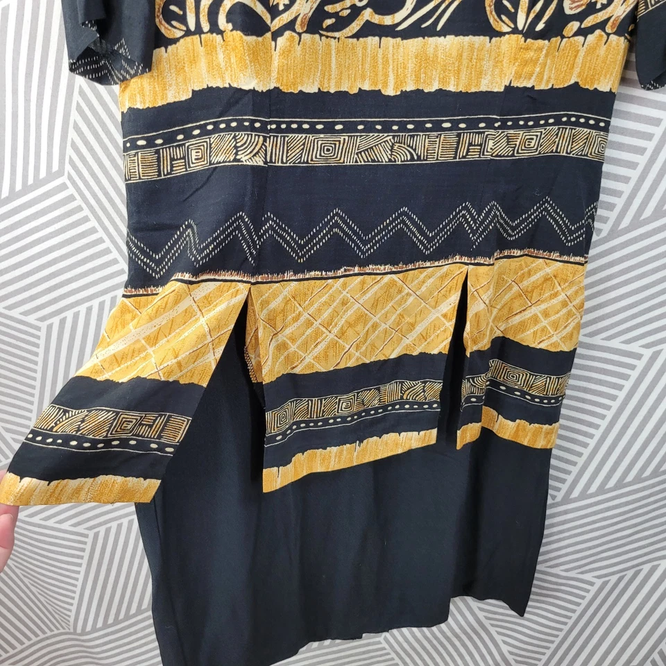 Винтажный оболочка платье размер 12 карьера вечеринки профессиональный слой золото черный - Изображение 3 из 4