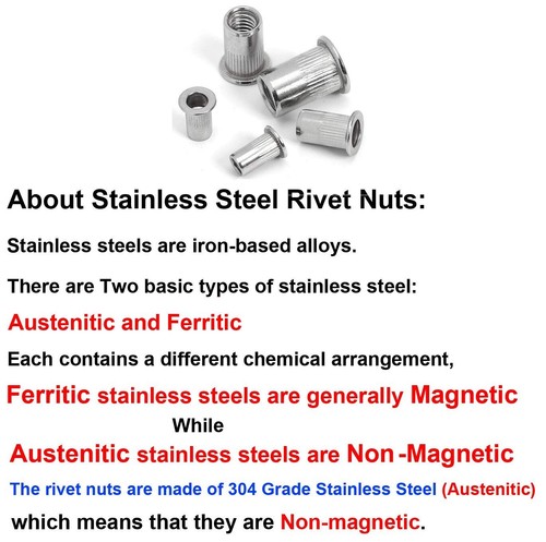 30pcs Stainless Steel Rivet Nuts Threaded Inserts - Durable Fastening Solution - Picture 6 of 6