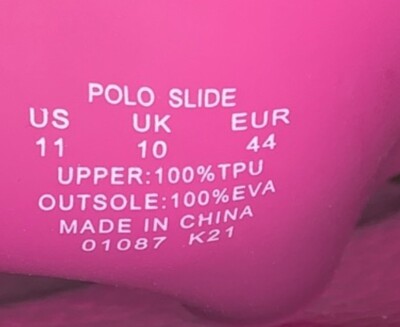 POLO RALPH LAUREN Signature Pony Men\'s Slides Pink/Light Navy Size 11 D NEW Polo Ralph Lauren Pool Pony Slide Sandals Men Size 11 Vivid  main image 4