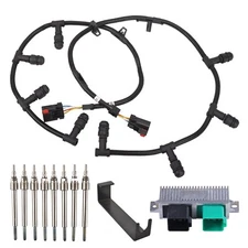 Glow Plugs Harnesses & Controller w/Tool For 04-10 Ford 6.0L Powerstroke Diesel