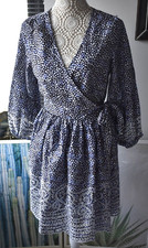 New Tags Savannah Miller at Next Broidery Anglaise Wrap Cotton Dress Size 12
