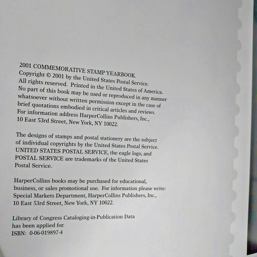 2001 Commemorative Stamp Yearbook USPS Souvenir Mint Set Album + Stamps / Sealed - Picture 6 of 8