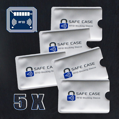 5er Set Kartenhüllen Aus Hartplastik - Transparent/weiß, 9x6 Cm, Für EC-, Kreditkarten & Personalausweis