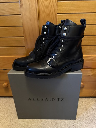 All Saints Donita schwarze Lederstiefel, Größe UK 8, EU 41, neu mit Karton - Bild 4 von 9