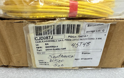 2 Fiber Optic Patch Cable ST/UPC-LC/UPC SM  DX 3mm, D01H-3U65U-10M, Corning Clea