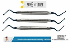 Wise Lucas Curette Dental/Surgical Bone Curettes Serrated Set of 3PCS. 