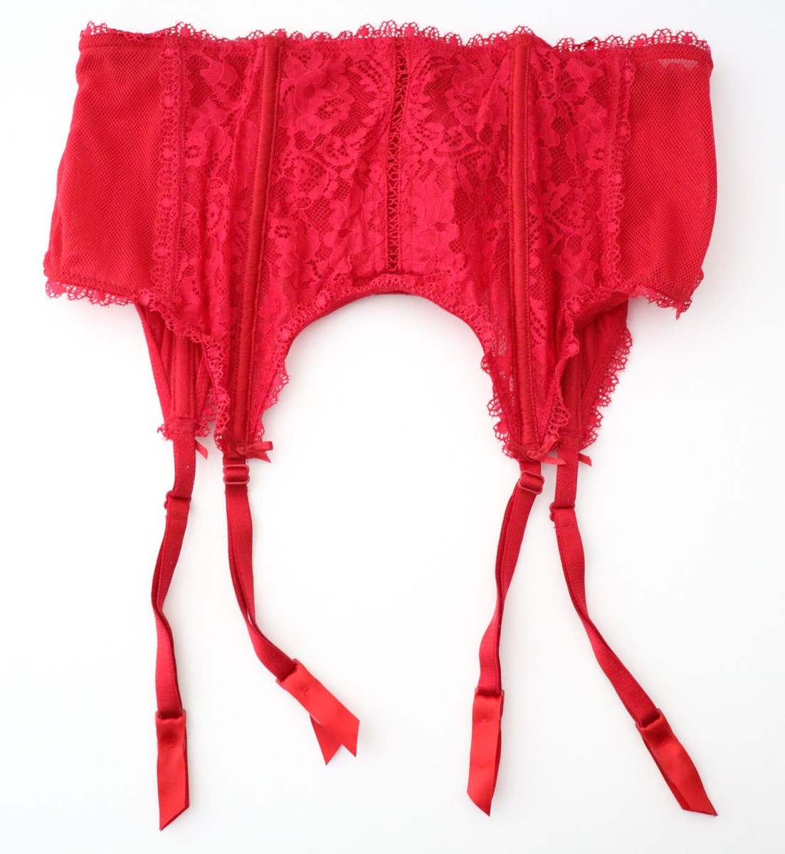 NEW Victoria's Secret VTG 2010 Mini-Corset Lace Garter Belt MEDIUM / LARGE
