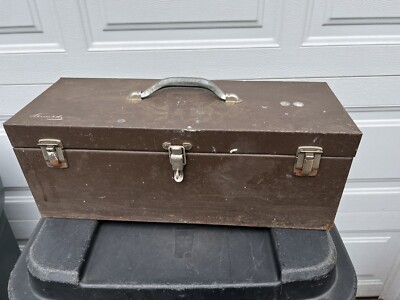 Vintage Kennedy CS-19 Brown Wrinkle Finish Cantilever Tray