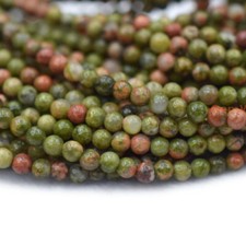 2mm 3mm Tiny Multicolor Unakite Smooth Round Loose Beads for Jewelry Making DIY