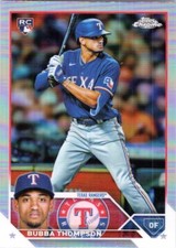 2023 Topps Chrome Refractors #58 Bubba Thompson Texas Rangers