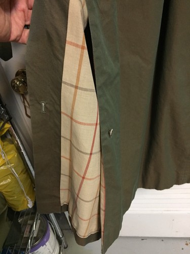 British LEEFORD TRENCH COAT MADE IN ENGLAND w/WOOL LINING Nova check 42 Long - Picture 9 of 12