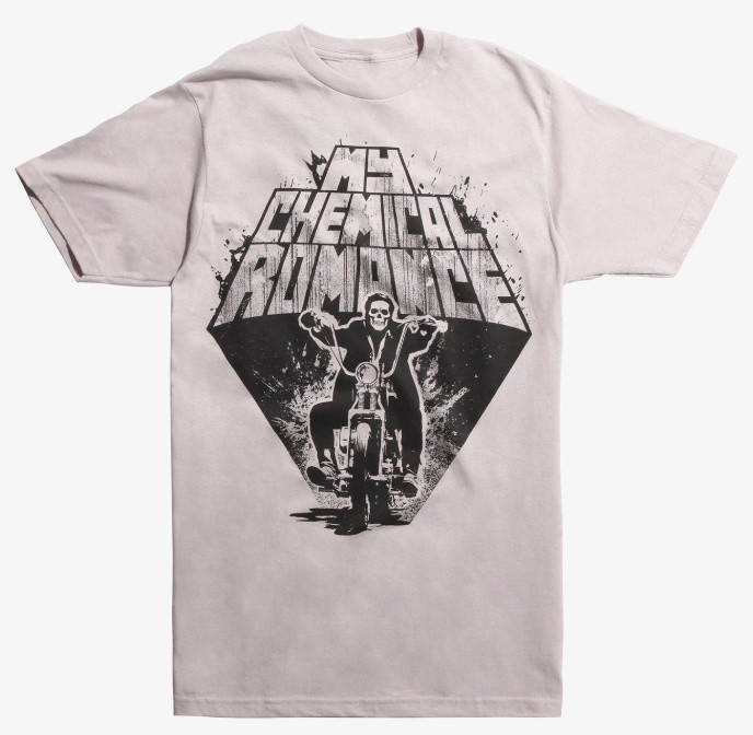 My Chemical Romance MCR MOTORCYCLE SKELETON T-Shirt NEW