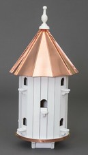 10-Hole High-Roof Bird House with Copper Roof - Amish Made