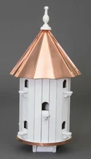 10-Hole High-Roof Bird House with Copper Roof -  Amish Made