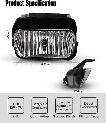 Purchase Smoked 03-06 Silverado 04-06 Avalanche Driving Bumper Fog Lights Bulbs Set Pair In