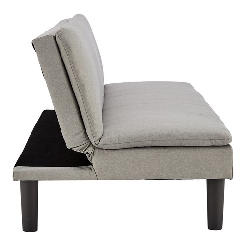Sarantino 3 Seater Modular Faux Linen Fabric Sofa Bed Couch Light Grey - Picture 6 of 12