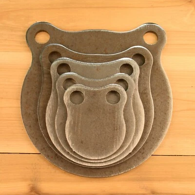 HDSTEELTARGETS AR500 1/4" Steel Shooting Targets 3” 4” 5” 6” 8" Gong Bundle