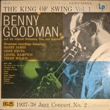1956 BENNY GOODMAN KING OF SWING VOL 1 1937-38 Jazz Concert LP VINYL COLUMBIA