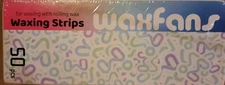 50Pcs WAXFANS waxing strips For waxing With Rolling wax NEW SEALED