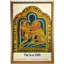 NICHOLAS OF VERDUN Samson & Lion Ancient Medieval Museum Exhibition Poster Print