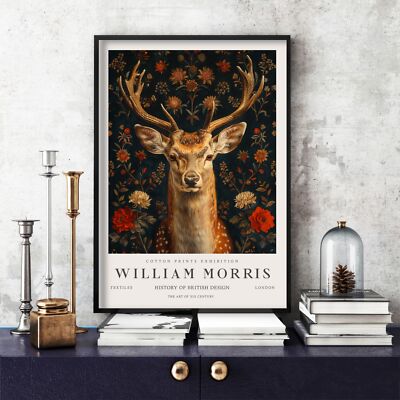 William Morris Druck, William Morris Ausstellung Poster Hirsch (341c)