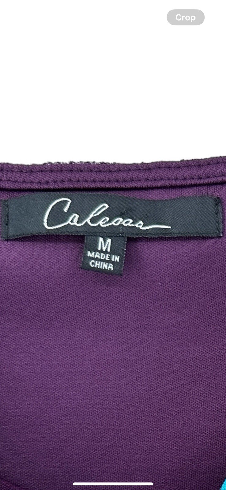 CALESSA Top Womens Medium Blouse Purple, Sheer Sl… - image 6