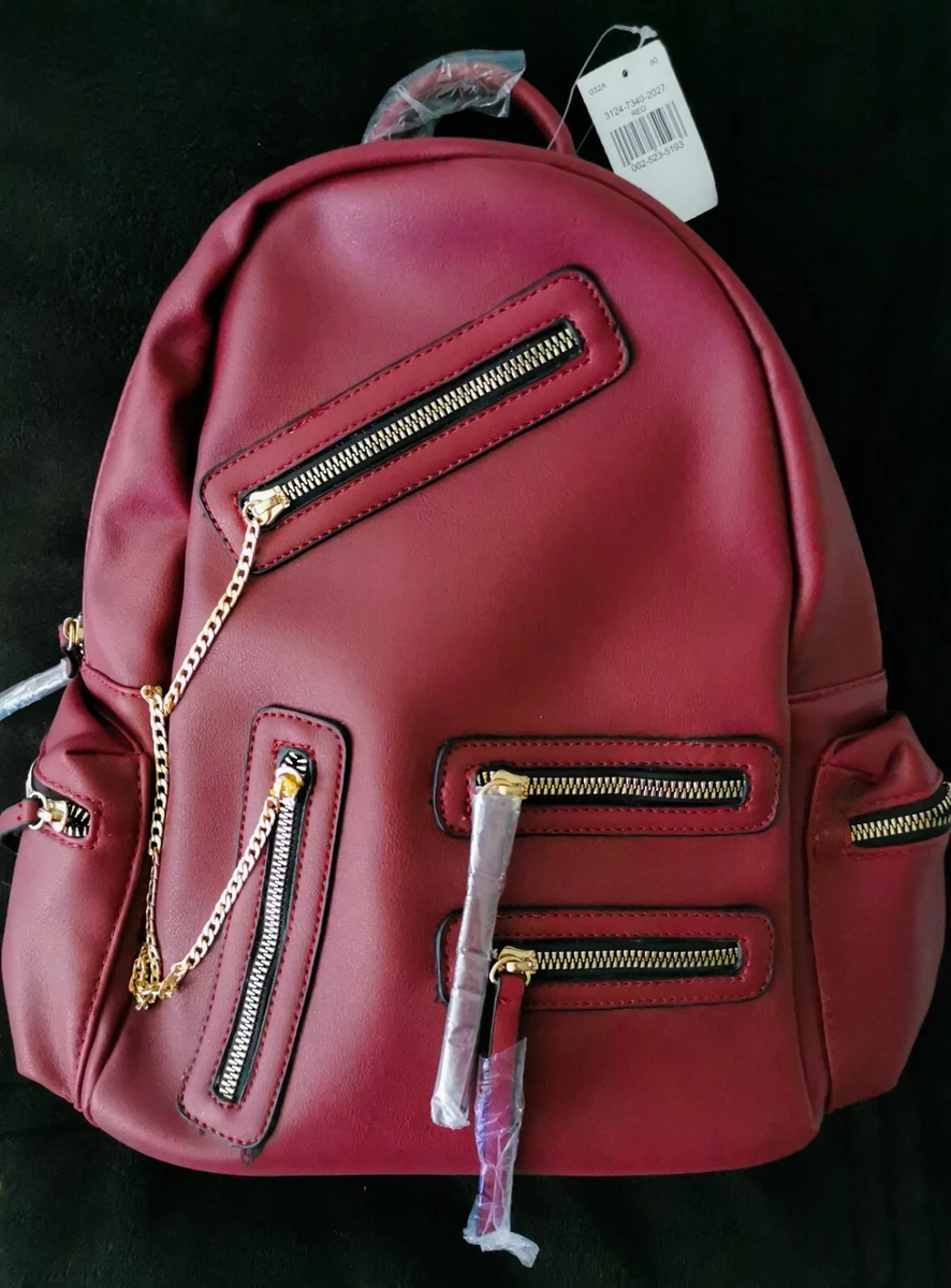 Burgundy backpack best sale purse