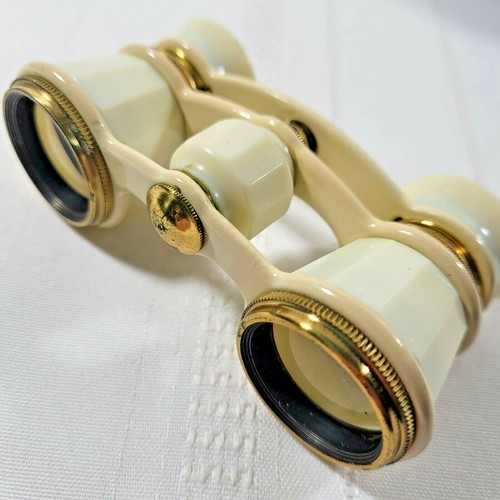 Vintage Russian Binocular Theater Soviet Opera Theater Glasses With Leather Case - Picture 3 of 12