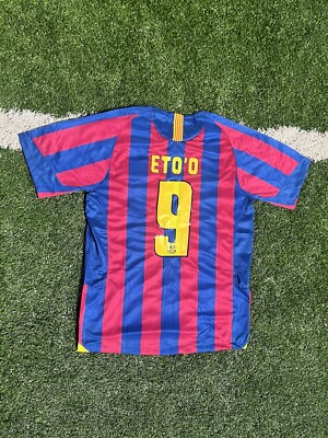 FCバルセロナ　エトー　ユニフォーム RETRO FC BARCELONA 2005/2006 JERSEY SAMUEL ETO'O #9 | eBay