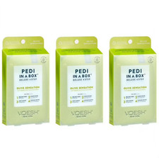Voesh Pedi Deluxe 4 Steps PACK OF 3 - Olive Sensation