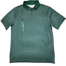 Under Armour Matchplay Printed Polo Shirt Men's Small Green Golf Athletic