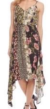Karen Kane Dress Womens Sz Small Amber Waves Print Cami Slip S Flare NEW W/ TAGS