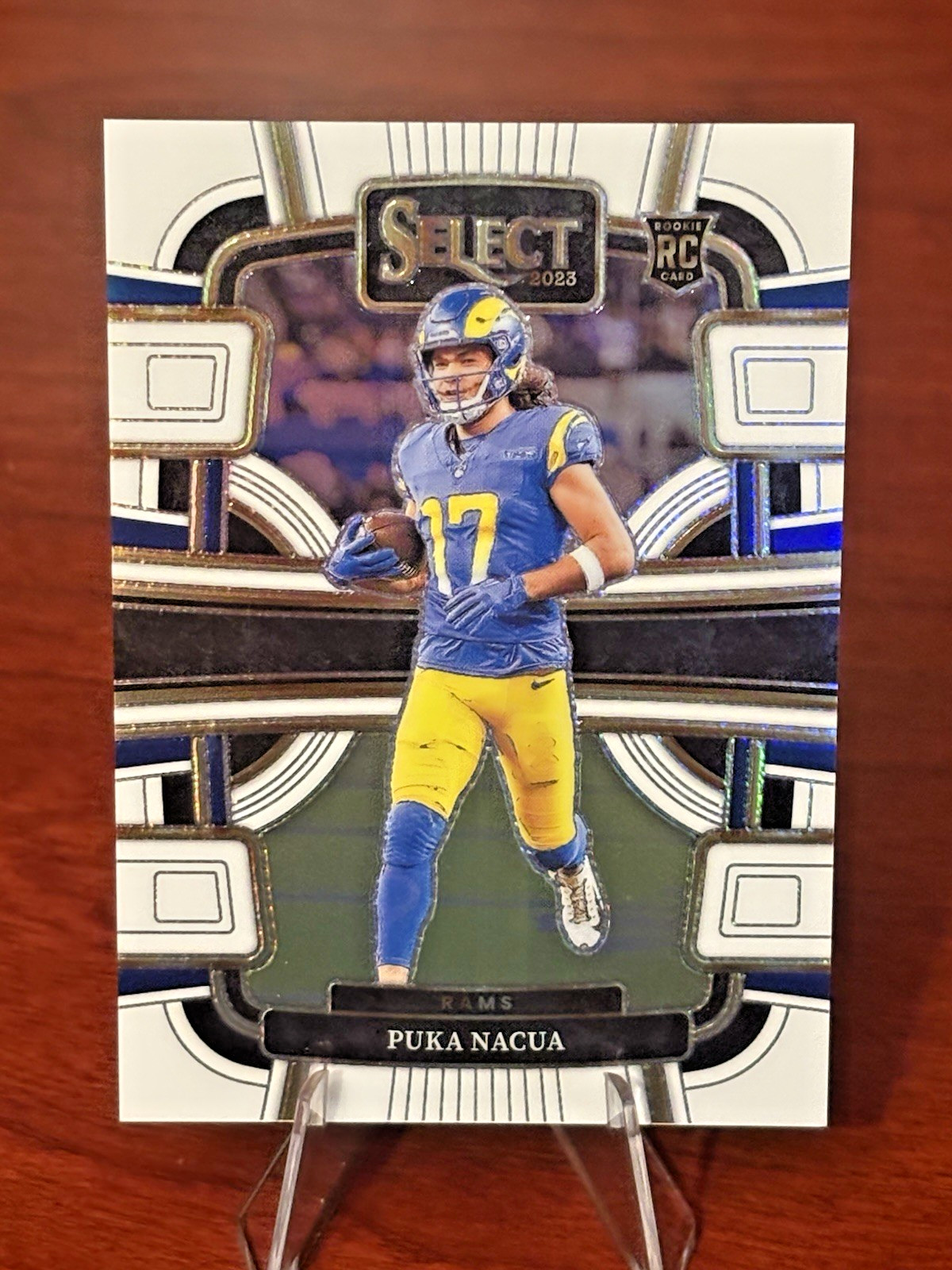 2023 Panini Select Puka Nacua RC White Prizm Concourse #'d /35 Rams Rookie
