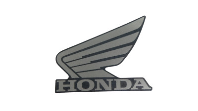 Honda Flügel Emblem Aufkleber SILBER Links f. Honda MSX u.a. 85x69mm 86202-K26-G