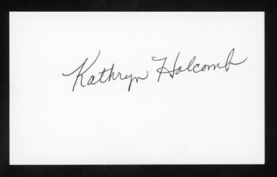 Kathryn Holcomb Actress CHiPs, Fantasy Island Signed 3x5 Index Card E27485