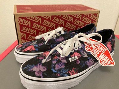 Vans Authentic Warped Floral Purple Pink Black Size 7.0 Men 8.5 Women New w/ Box | eBay
