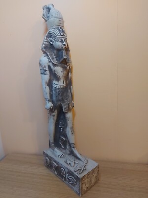  Antike massive, schwere Marmor ägyptische König Tutanchamun Statue