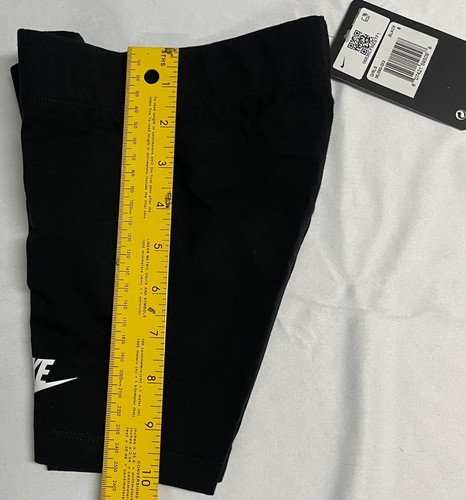 Nike Futura Bike Shorts Black White 36J063-023 Youth Girls Size 5 New With Tags - Picture 7 of 8