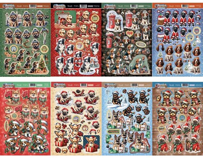 Hunkydory - Decoupage Topper Bogen - A4 300 g/m² foliert & gestanzt Decoupage Topper