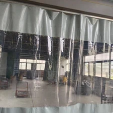 Industrial Commercial Clear PVC Auto Body Painting Booth Curtain Enclosure Wall