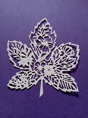 10 super zarte Ahornblätter 10 intische Elfenbein Kartenblätter 8,3 cm x 9,2 cm