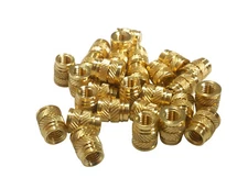 100x 1/4-20 Brass Threaded Heat Set Inserts for Plastic 3D Printing Metal (Long)