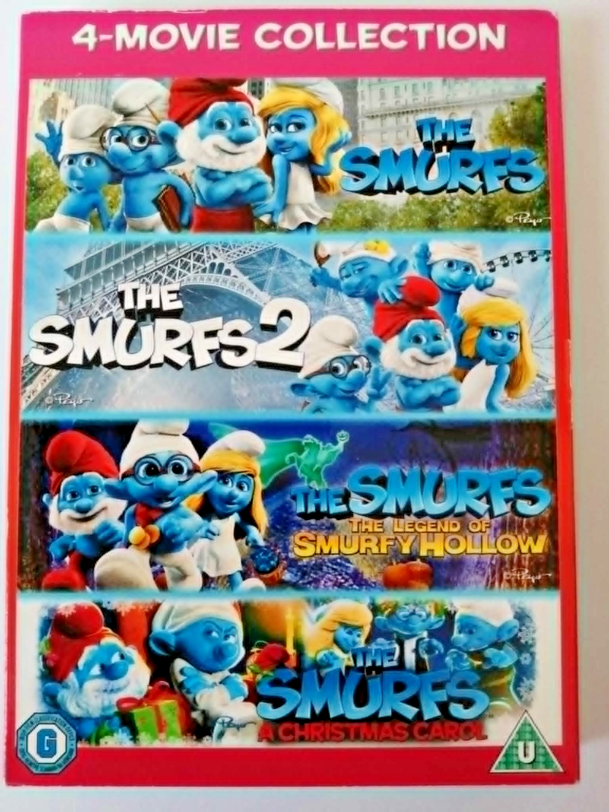 DVD The Smurfs. 4-Movies. Smurfs 2, Legend of Smurfy Hollow, A Christmas Carol