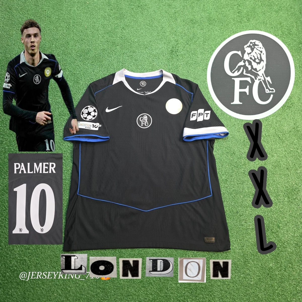  Chelsea FC ユニフォーム ブラック XL Las mejores ofertas en Chelsea Club Internacional Negro Camisetas