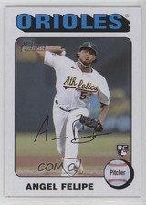 2024 Topps Heritage Rookies White Border Angel Felipe #147 3c2
