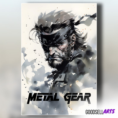 Solid Snake Metal Gear Solid Art Print, MGS Gift for Gamer, Wall Decor Poster