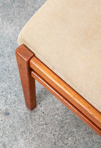 Mid Century Danish Modern Dining Chairs Set 2 Tan Teak Wood Svegards Pair Sweden - Picture 9 of 12