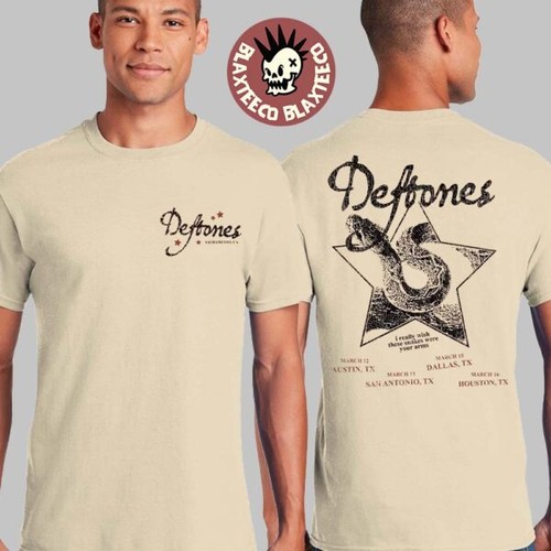 Deftones North American 2025 Tour Texas Exclusive Merch Shirt S-5XL - Foto 2 di 6